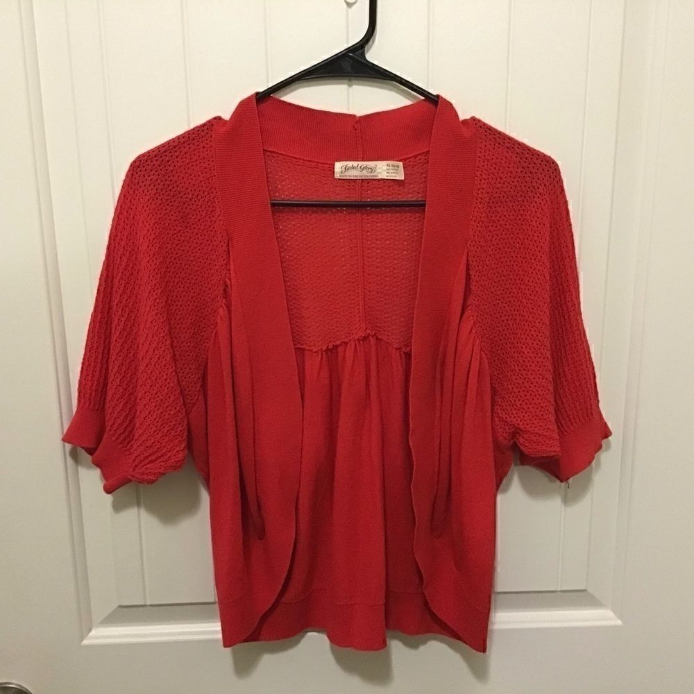 Women’s Short Sleeve Knitted Top sz XLarge - Picture 5 of 6